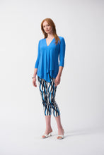 Load image into Gallery viewer, Joseph Ribkoff -161066 - Asymmetric Tunic - Coastal Blue
