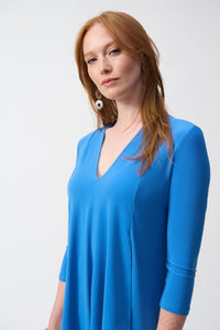 Joseph Ribkoff -161066 - Asymmetric Tunic - Coastal Blue