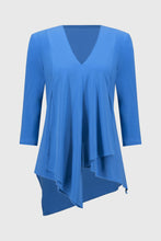 Load image into Gallery viewer, Joseph Ribkoff -161066 - Asymmetric Tunic - Coastal Blue
