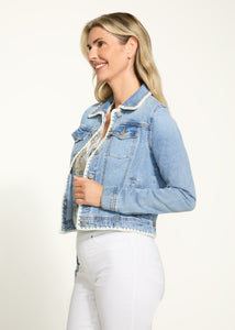 FDJ - 1681843 - Jacket With Crochet Stitch - Light Medium