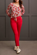 Load image into Gallery viewer, Tribal - 1982O - Long Sleeve V Neck Top With Buttons - Scarlet
