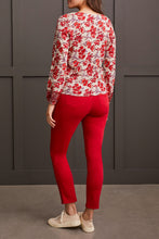 Load image into Gallery viewer, Tribal - 1982O - Long Sleeve V Neck Top With Buttons - Scarlet
