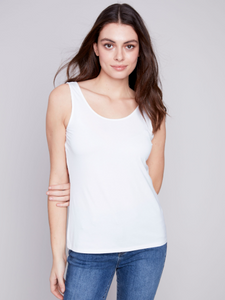 Charlie B - C1243 - Bamboo Reversible Cami - White