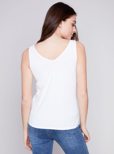 Charlie B - C1243 - Bamboo Reversible Cami - White