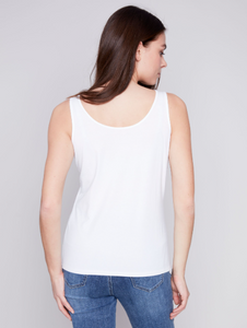 Charlie B - C1243 - Bamboo Reversible Cami - White