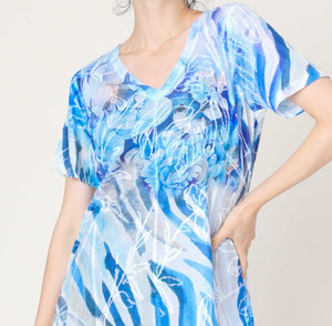 Cativa - 120107 - Short Sleeve Top - Blue Lagoon