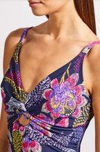 Load image into Gallery viewer, Tribal - 1619O - Flatten It Twist Front One Piece Swimsuit - Tango Pink
