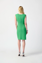 Load image into Gallery viewer, Joseph Ribkoff - 241008 - Draped Sheath Dress - Island Green
