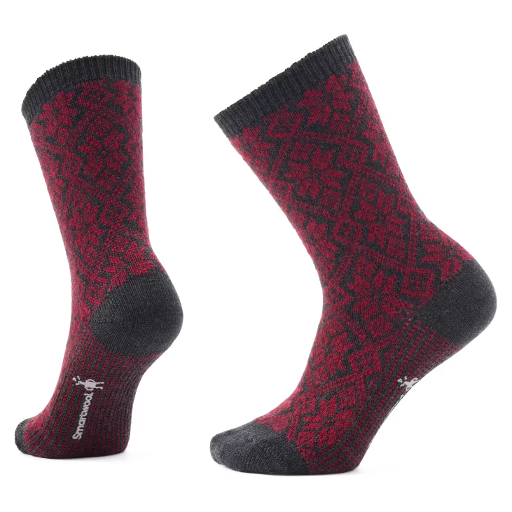 Smartwool - SW001851A25 - Everyday Traditional Snowflake Crew Socks - Tibetan Red