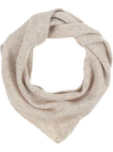 FRAAS - 667096-071 - Knitted Triangular Scarf with Glitter- Cashew