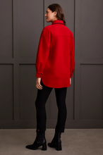 Load image into Gallery viewer, Tribal - 1864O - Long Sleeve Button Front Coat With Blanket Stitch - Scarlet
