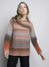 Load image into Gallery viewer, Picadilly - LK291ZY - Split Collar Top - Terracotta Multi
