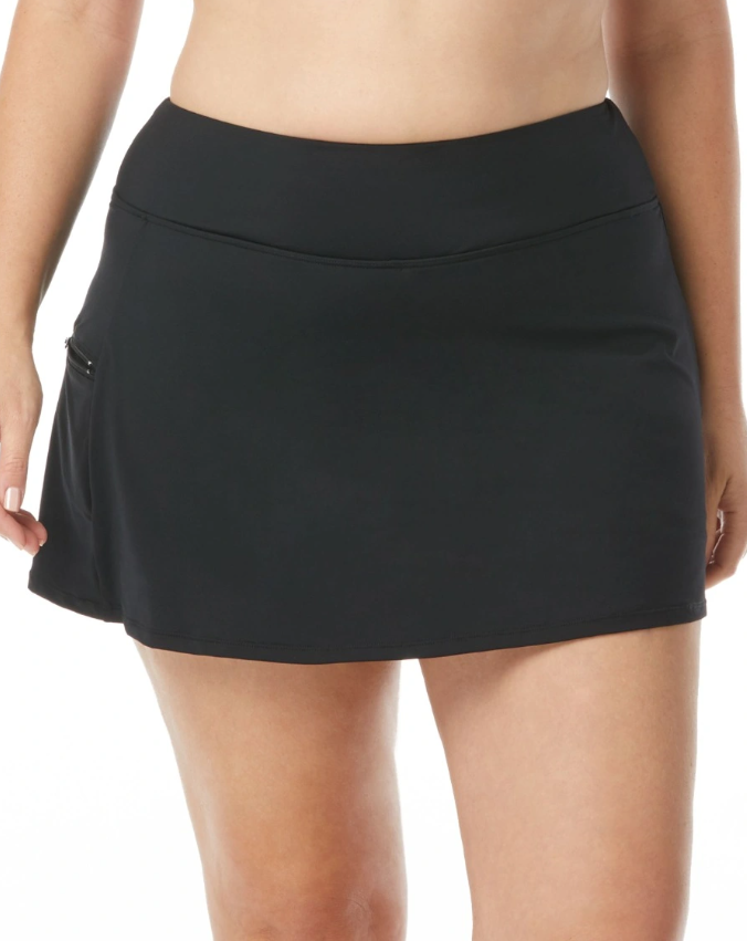 Beach House - HW58058 - Plus Size Emma Swim Skort - Black