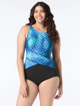 Load image into Gallery viewer, Gabar - G4J215 - High Neck One Piece Swimsuit - Black Blue
