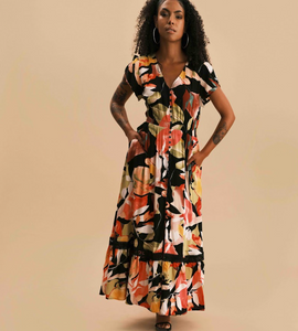 Cativa - 251984 - Side Pockets Tropical Dress