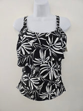 Load image into Gallery viewer, Karmilla - T9-501 - Tiered Tankini Top - Black and White
