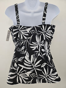 Karmilla - T9-501 - Tiered Tankini Top - Black and White