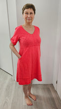 Load image into Gallery viewer, Escape - E80016 - Bistro Dress with Pockets - Punch
