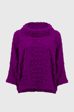 Load image into Gallery viewer, Joseph Ribkoff - 244069 - Woven Jacquard Boxy Top - Empress
