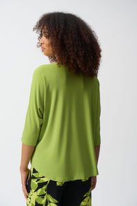 Joseph Ribkoff - 251063 - Relax Fit Crew Neck Top - Greenery