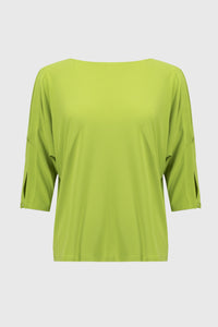 Joseph Ribkoff - 251063 - Relax Fit Crew Neck Top - Greenery