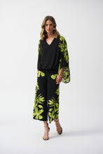 Load image into Gallery viewer, Joseph Ribkoff - 251147 - Chiffon And Silky Knit Floral Poncho Top - Black/Multi
