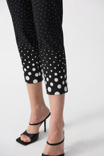 Load image into Gallery viewer, Joseph Ribkoff - 251223 - Millennium Dot Print Straight Ankle Pant - Black/Vanilla
