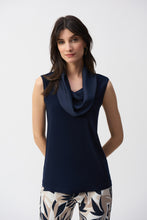 Load image into Gallery viewer, Joseph Ribkoff - 251276 - Satin Sleeveless Top - Midnight Blue
