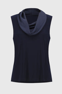 Joseph Ribkoff - 251276 - Satin Sleeveless Top - Midnight Blue