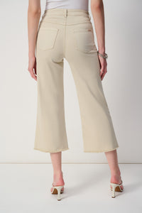 Joseph Ribkoff - 251901 - Culotte Jeans With Embellished Front Seam - Moonstone