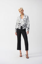 Load image into Gallery viewer, Joseph Ribkoff - 251910 - Faux Suede Floral Print Jacket - Vanilla/Black
