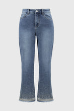 Load image into Gallery viewer, Joseph Ribkoff - 251956 - Straight Fit Crop Stretch Jeans - Vintage Blue
