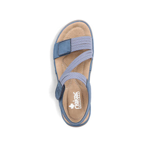 Rieker - 64870-14 - Sandals Guana/Ribbonstretch - Blue Jean