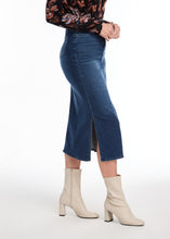 Load image into Gallery viewer, FDJ - 6981843 - Side Slit Denim Skirt - Dark Wash
