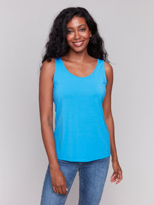 Charlie B - C1243BPK - Bamboo Reversible Cami - Lagoon