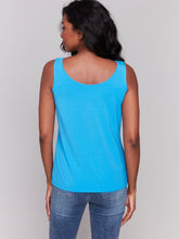 Load image into Gallery viewer, Charlie B - C1243BPK - Bamboo Reversible Cami - Lagoon
