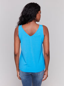 Charlie B - C1243BPK - Bamboo Reversible Cami - Lagoon