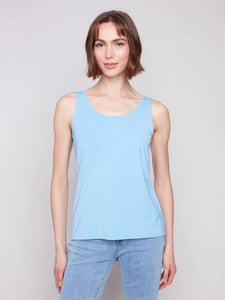 Charlie B - C1243BPK - Bamboo Reversible Cami - Bluebell