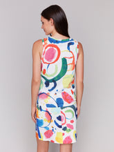 Load image into Gallery viewer, Charlie B - C1365H - Printed Sleeveless Top With Knot Detail - Abstract
