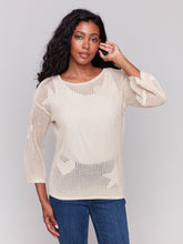 Load image into Gallery viewer, Charlie B - C2793 - Jacquard Sweater - Natural
