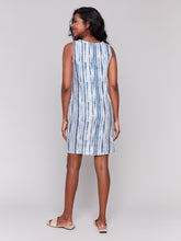 Load image into Gallery viewer, Charlie B - C3204 - Printed Sleeveless Crew Neck Dress - Beach
