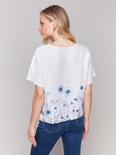 Load image into Gallery viewer, Charlie B - C4487BR - Printed Linen Dolman Top - Field
