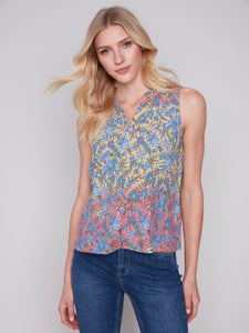 Charlie B - C4529P - Sleeveless Top Printed - Glory