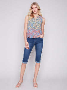 Charlie B - C4529P - Sleeveless Top Printed - Glory