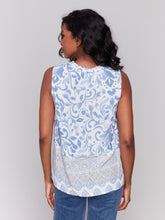 Load image into Gallery viewer, Charlie B - C4529RP - Printed Sleeveless Top - Royal
