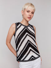 Load image into Gallery viewer, Charlie B - C4612 - Crochet Sleeveless Crew Neck Cami - Pepper
