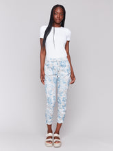 Load image into Gallery viewer, Charlie B - C5219T - Printed Crinkle Bengaline Jogger Pant - Coastal
