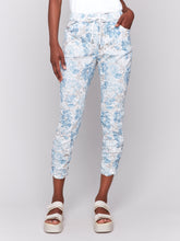 Load image into Gallery viewer, Charlie B - C5219T - Printed Crinkle Bengaline Jogger Pant - Coastal
