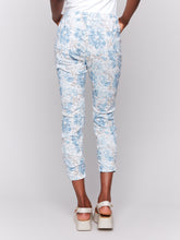 Load image into Gallery viewer, Charlie B - C5219T - Printed Crinkle Bengaline Jogger Pant - Coastal
