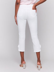 Charlie B - C5333X - Pull-On Jeans with Bow Detail - White